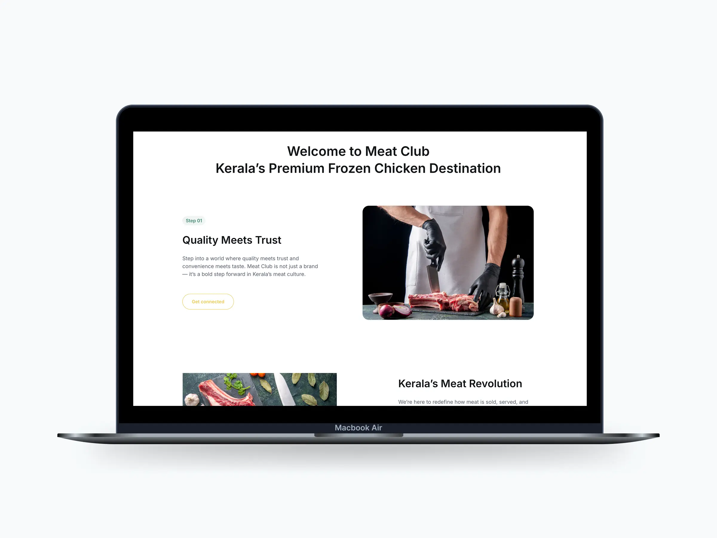 Meat Club: A website dedicated to premium meat products with a focus on quality and variety.